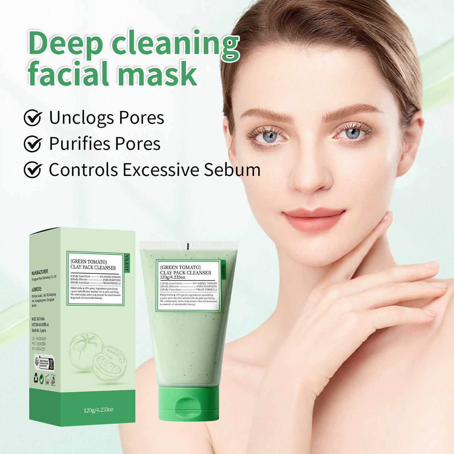 Green Tomato Clay Mask Cleanser - 2 in 1
